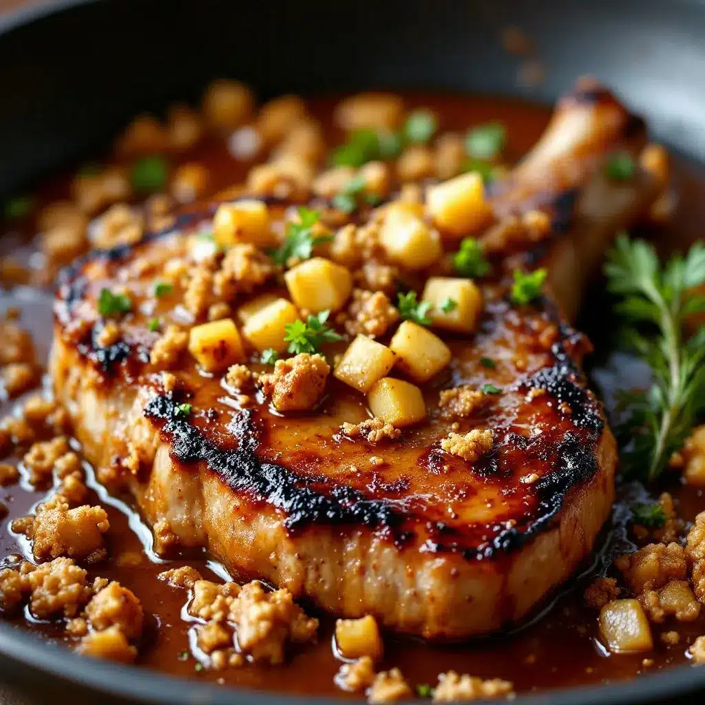 apple cider braised pork chops preparation steps