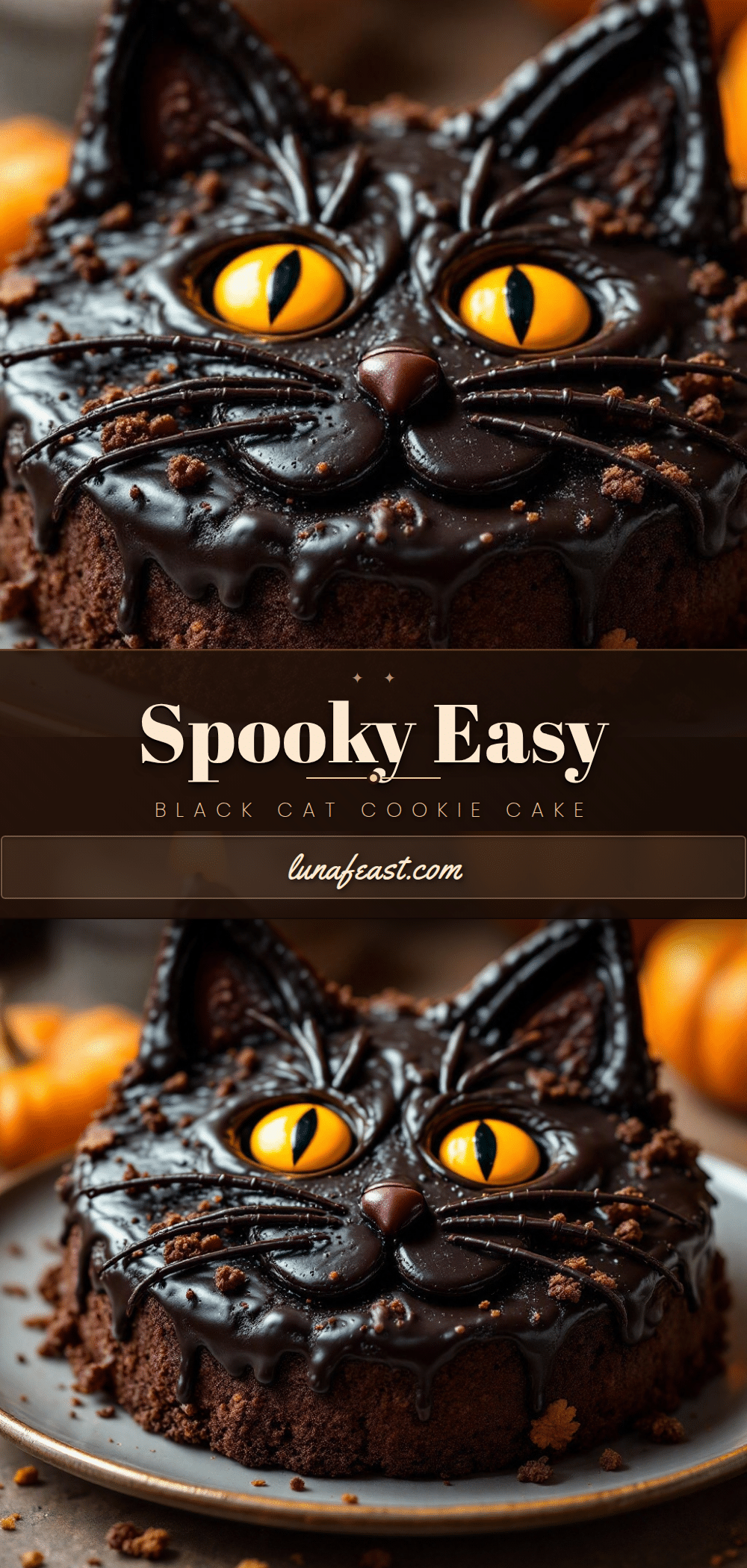 black cat halloween cookie cake recipe