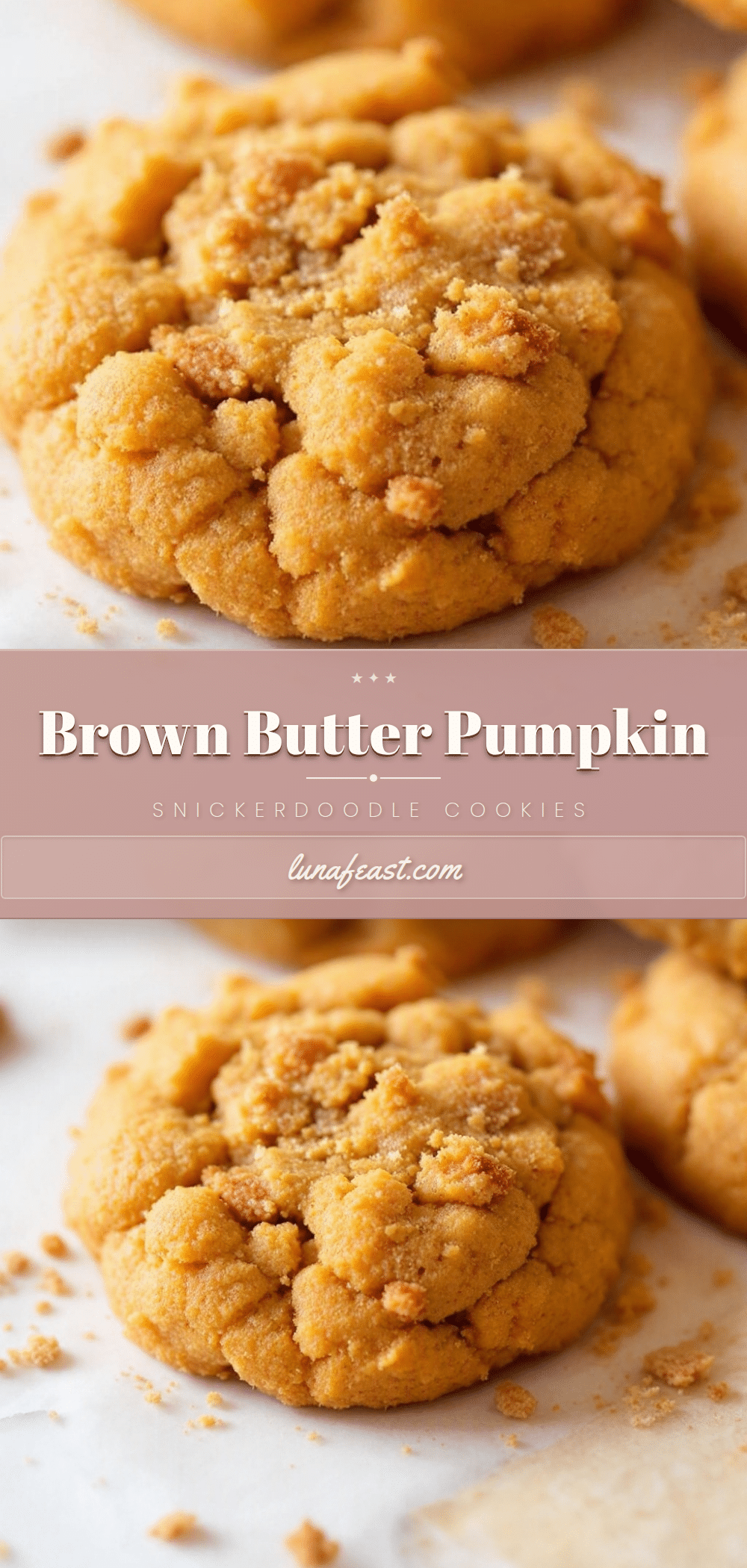 brown butter pumpkin snickerdoodle cookies recipe