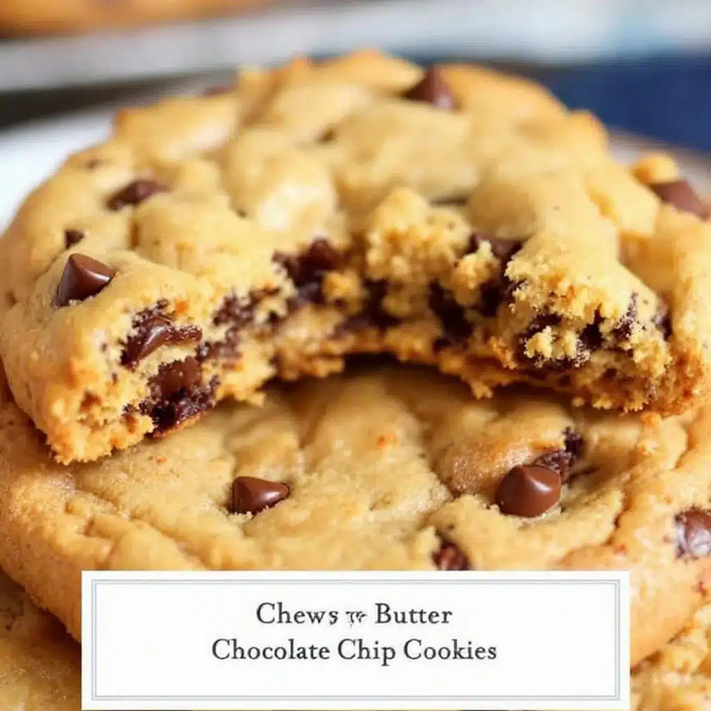 chewy brown butter chocolate chip cookies - featured image