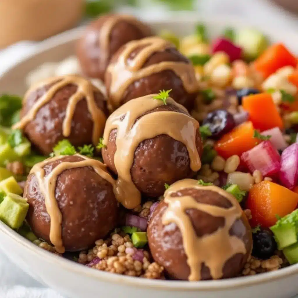chocolate peanut butter protein balls - featured image