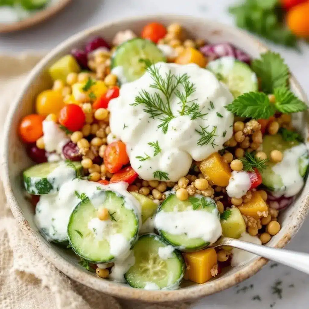 creamy cucumber salad preparation steps