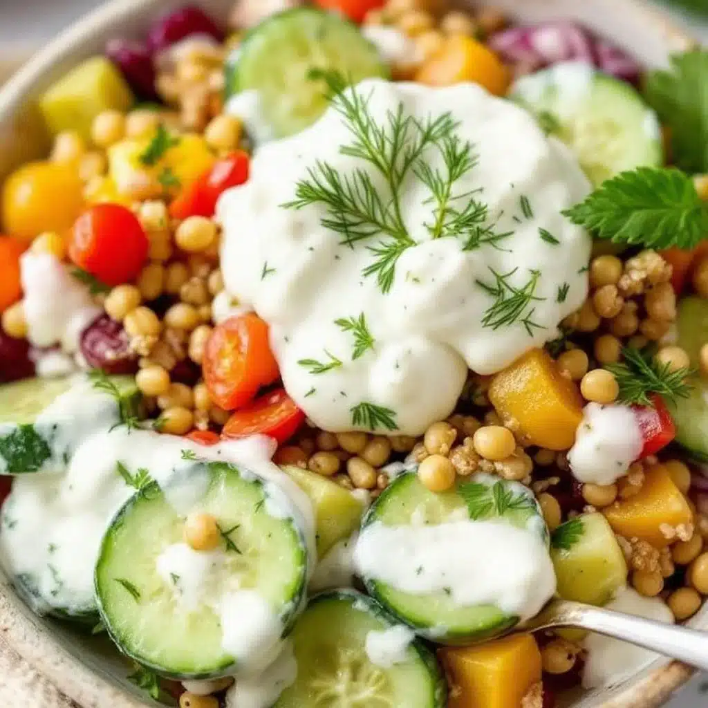 creamy cucumber salad - featured image