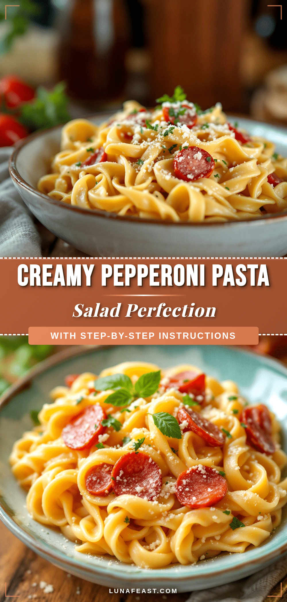 creamy italian pasta salad with pepperoni recipe