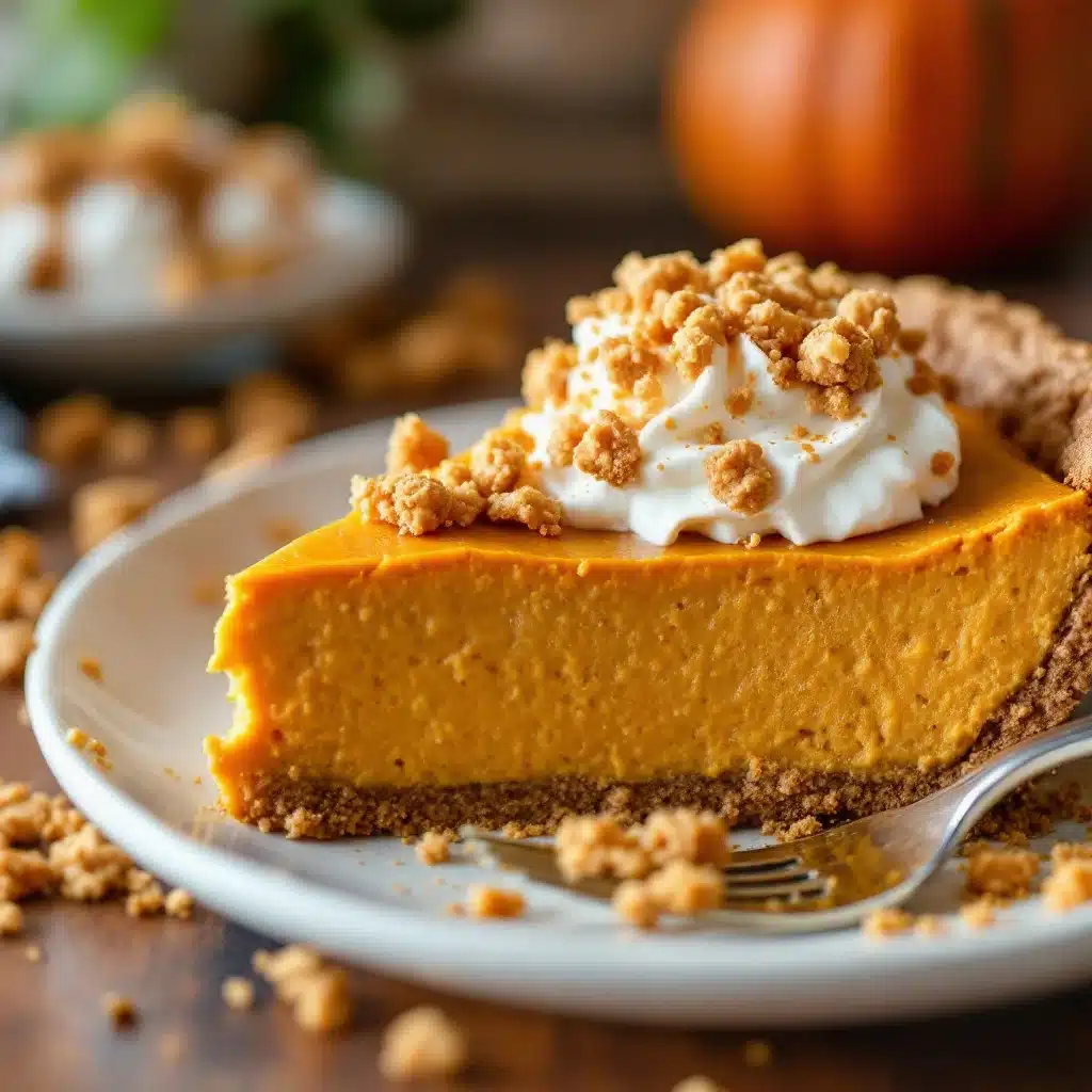 creamy no-bake pumpkin pie - featured image