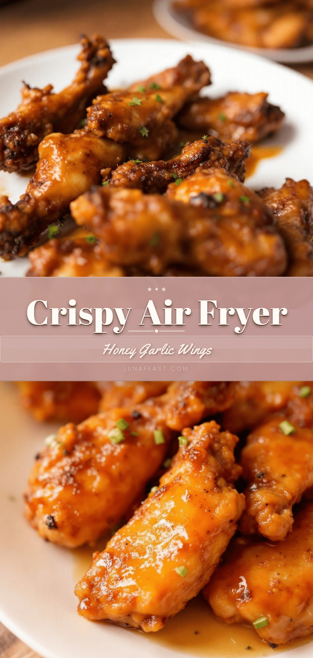 crispy air fryer honey garlic chicken wings recipe