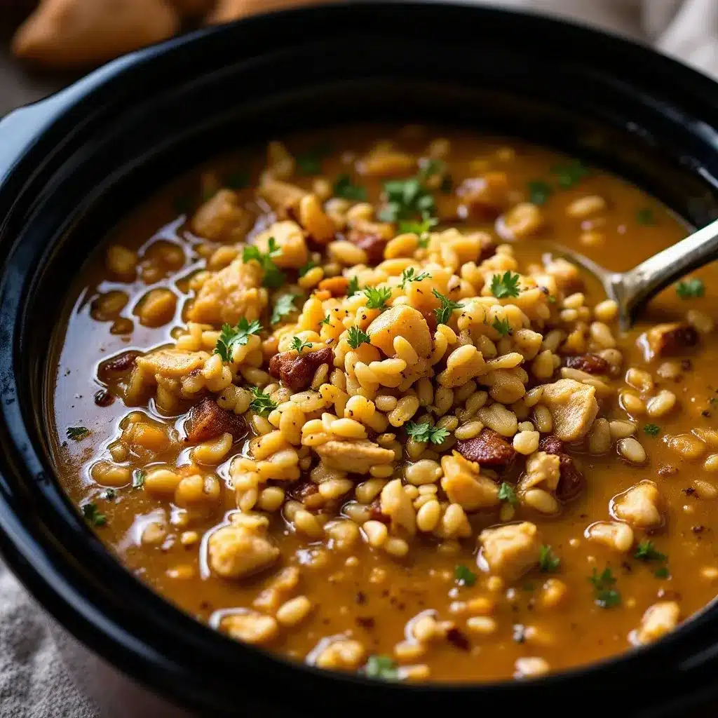 crockpot chicken and wild rice soup preparation steps