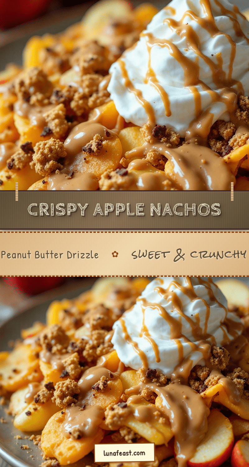 easy apple nachos with peanut butter drizzle recipe