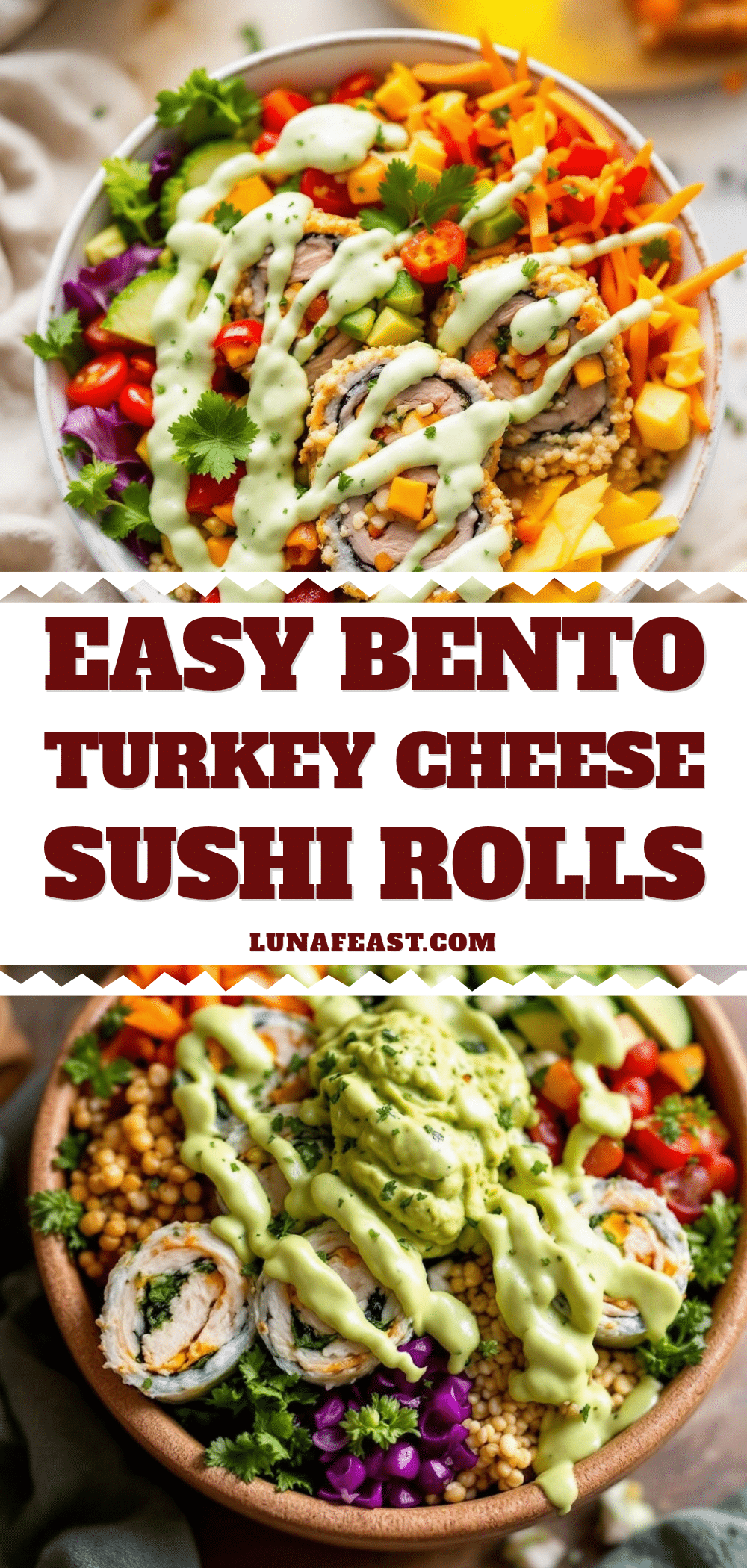 Easy Bento Turkey Cheese Sushi Rolls recipe