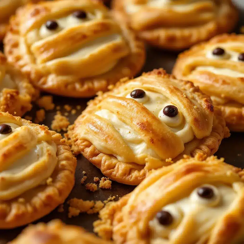 Easy Cream Cheese Mummy Hand Pies preparation steps