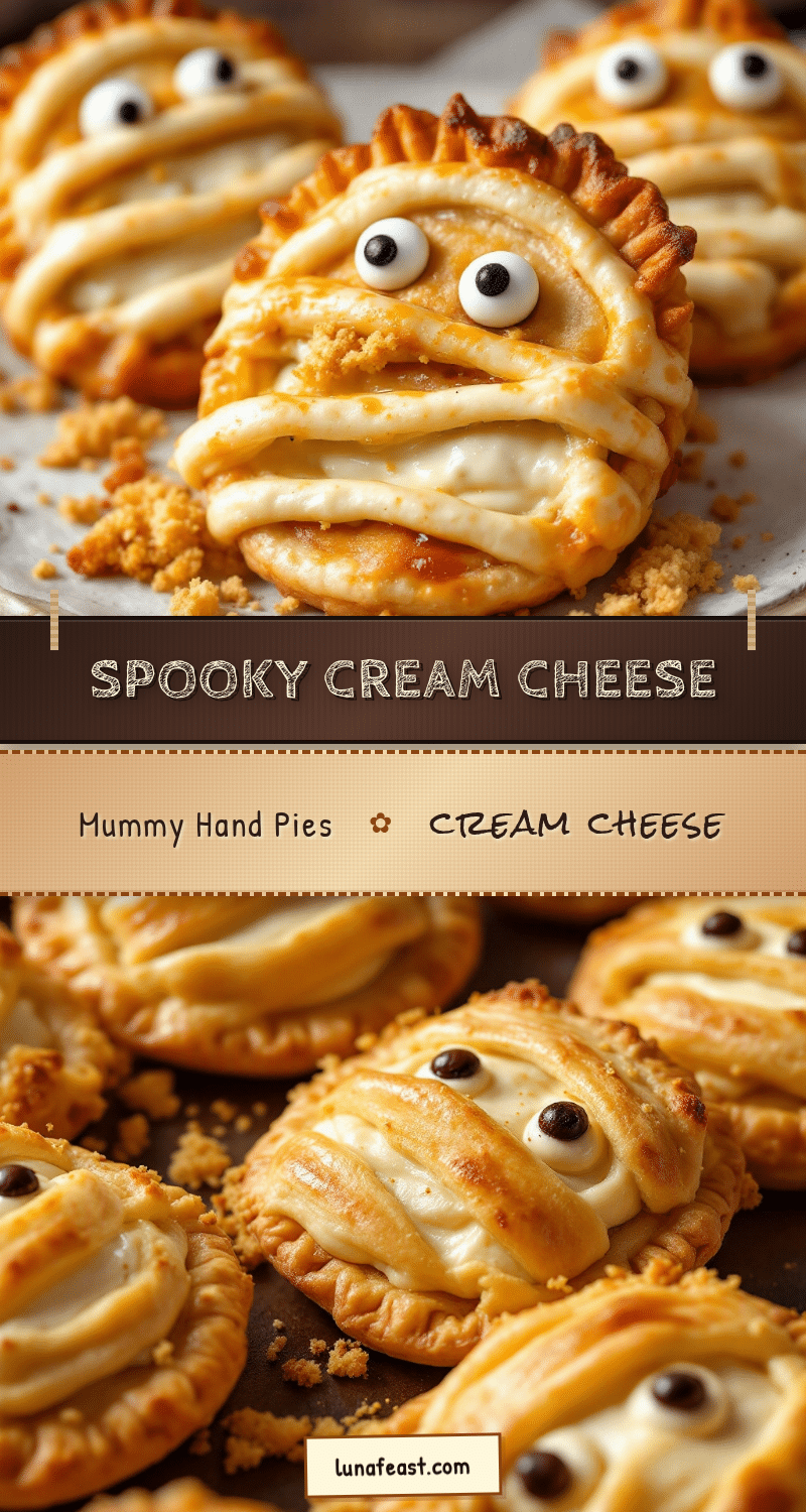 Easy Cream Cheese Mummy Hand Pies recipe