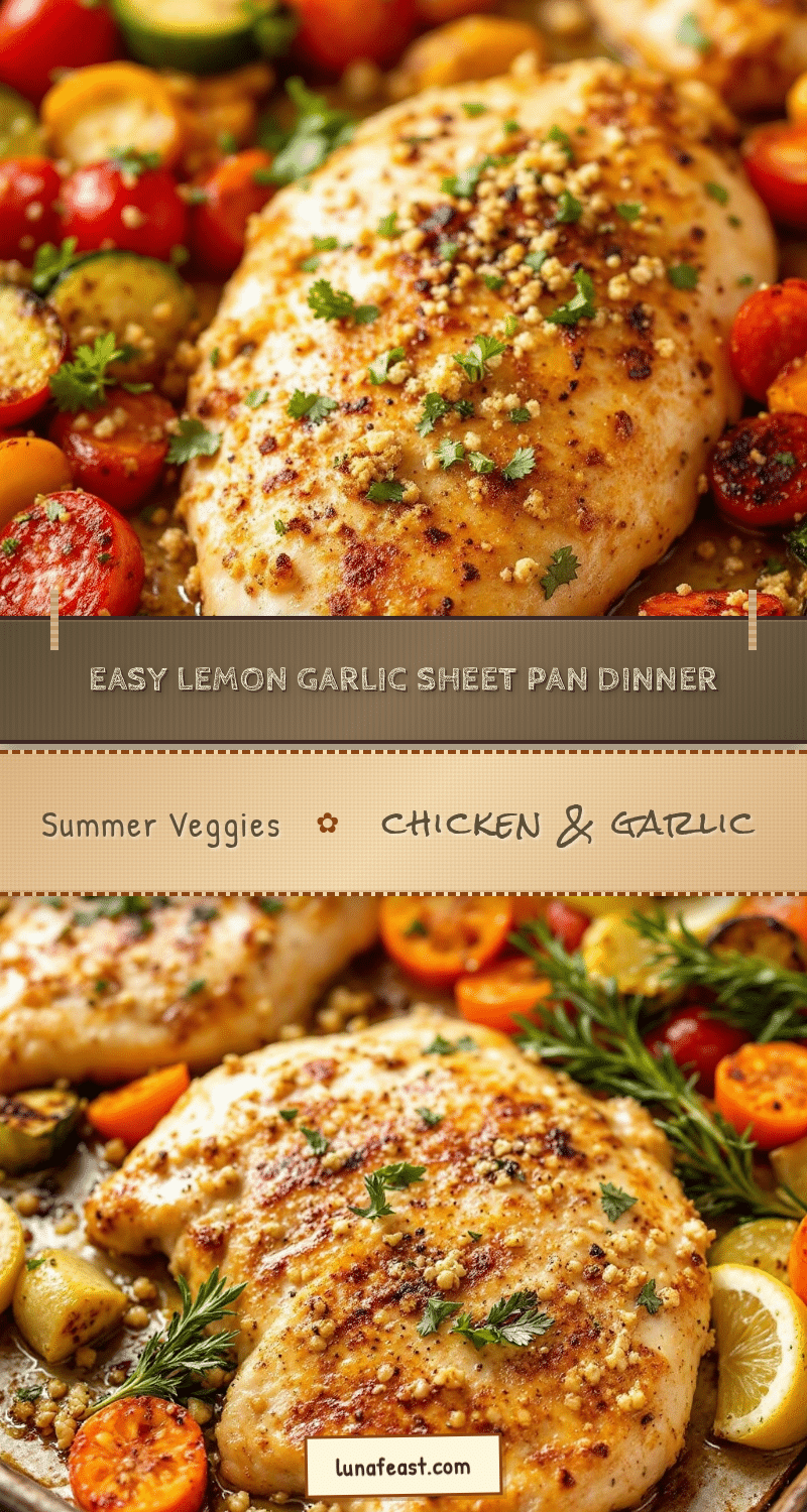easy lemon garlic chicken sheet pan dinner recipe