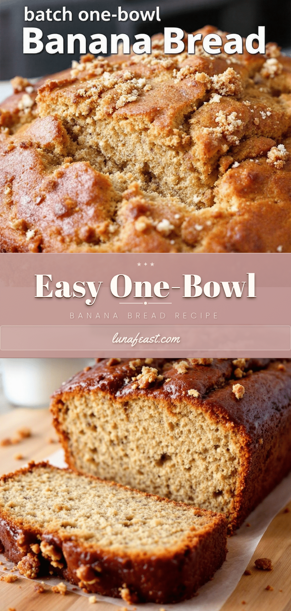 easy one-bowl banana bread recipe