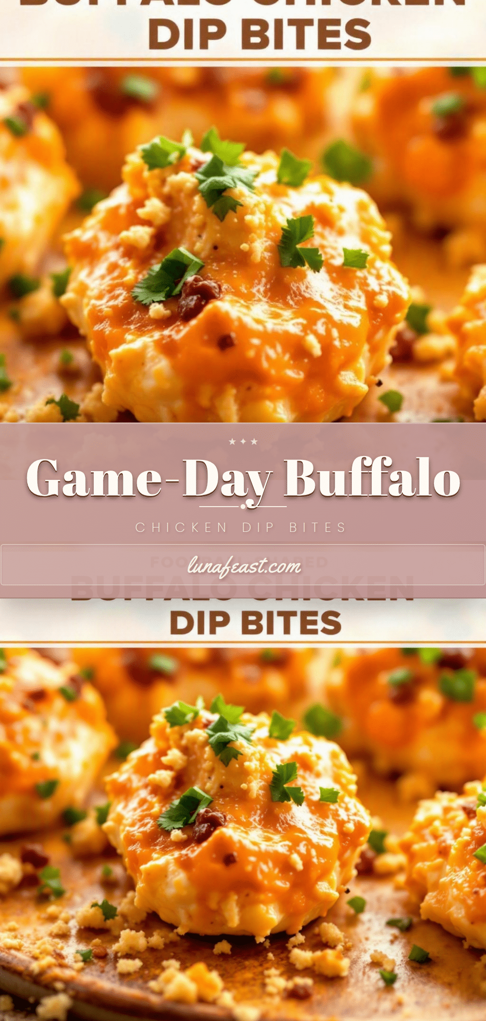football buffalo chicken dip bites recipe