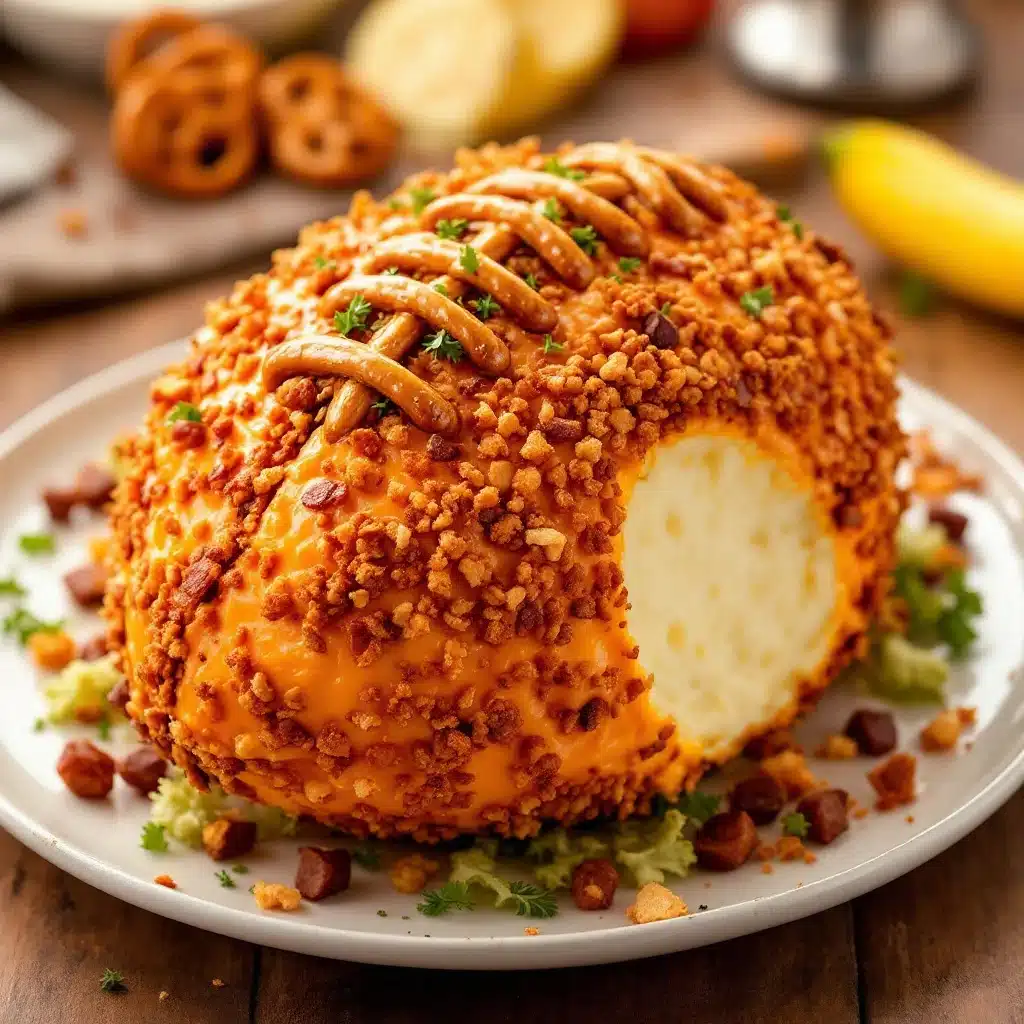 football cheese ball - featured image