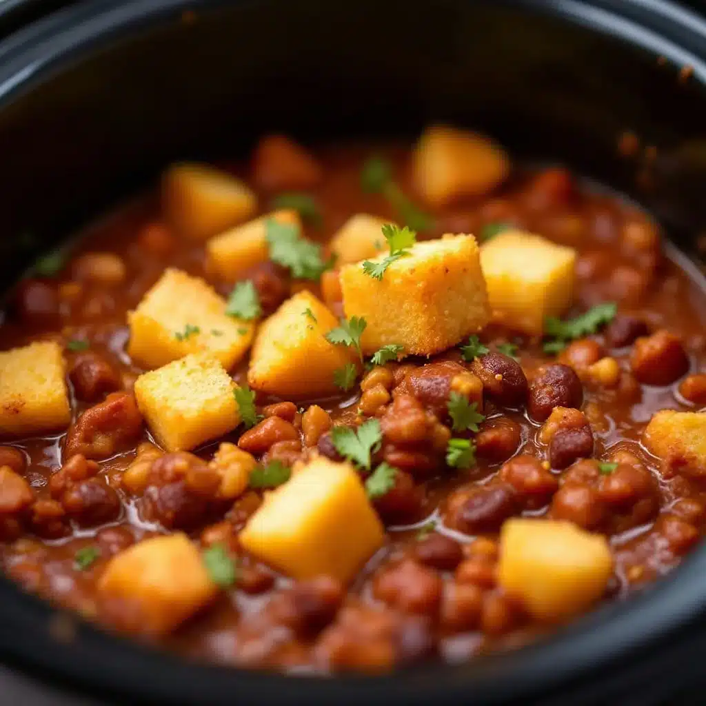game day crockpot chili - featured image