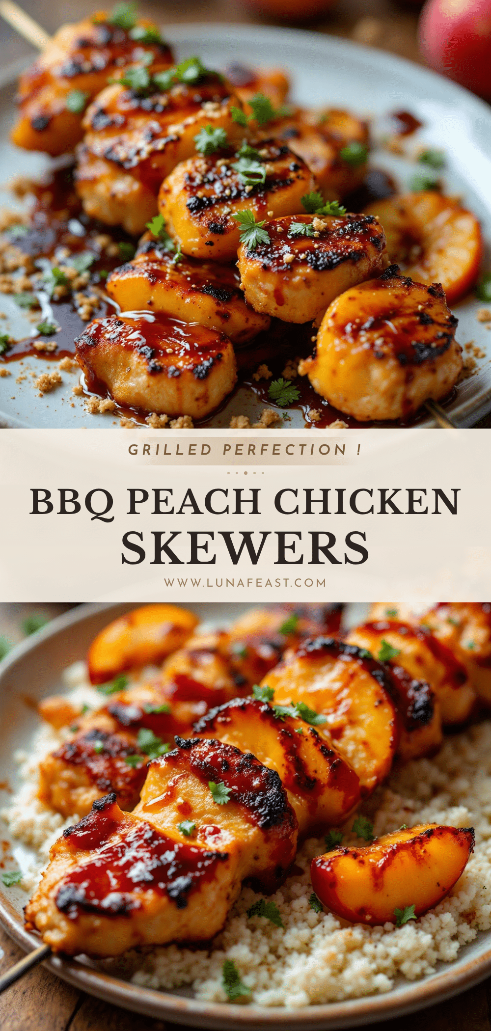 grilled chicken and peach skewers recipe