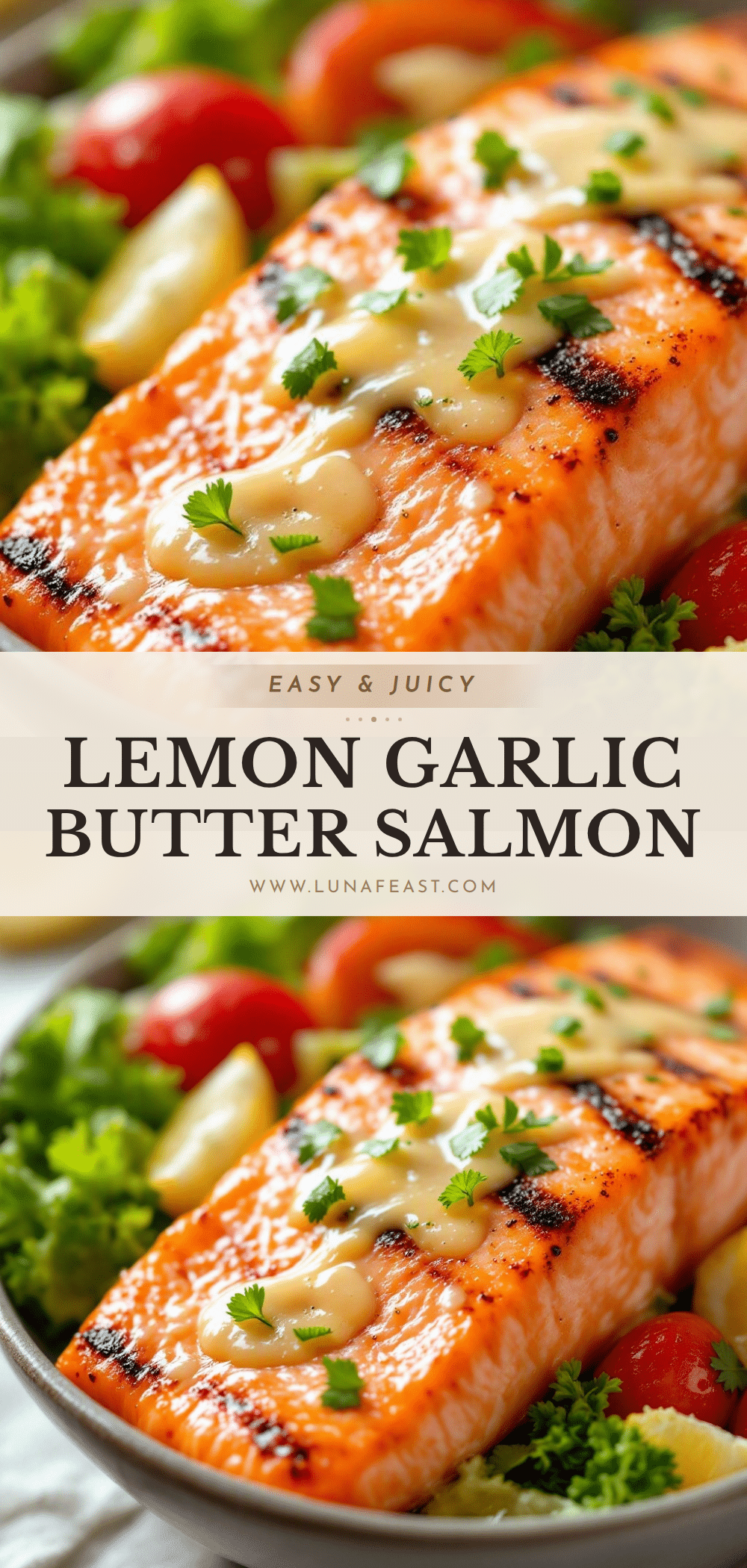 grilled salmon with lemon garlic butter recipe
