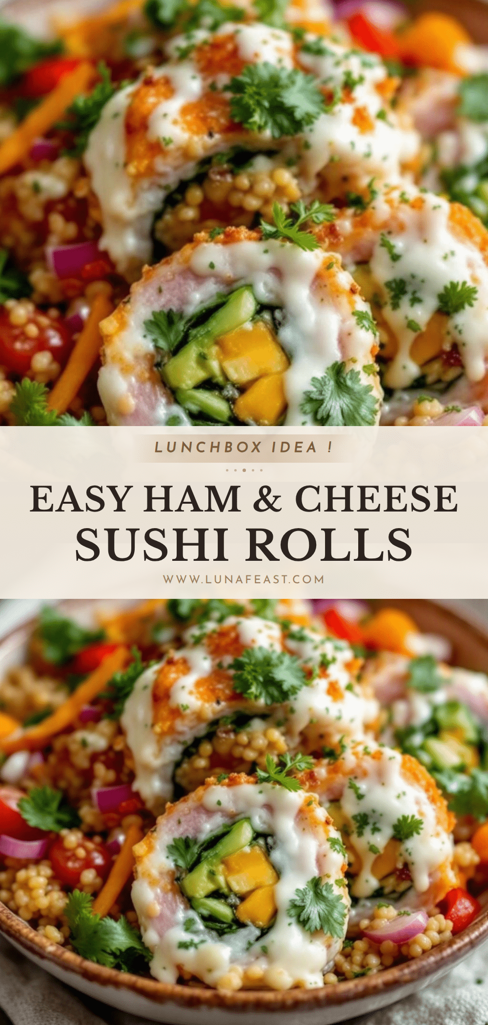 ham and cheese sushi rolls recipe
