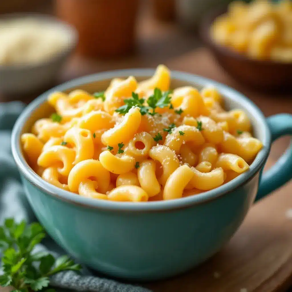 high protein mug mac and cheese preparation steps