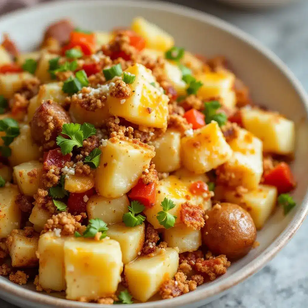 loaded baked potato salad preparation steps