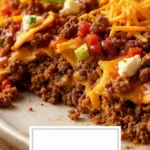 loaded nacho bar with ground beef - featured image