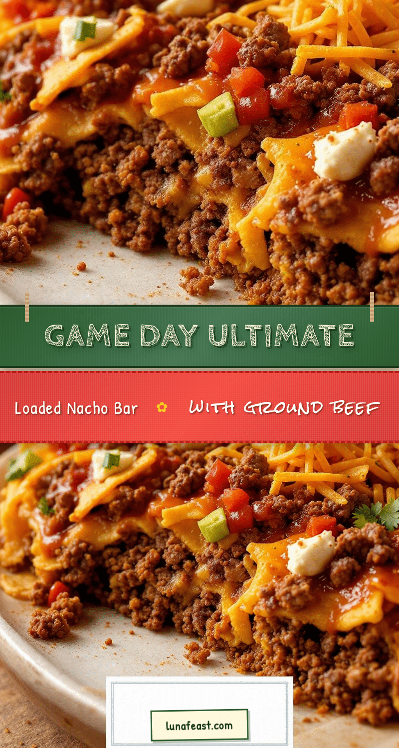 loaded nacho bar with ground beef recipe