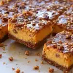 maple pecan pumpkin cheesecake bars - featured image