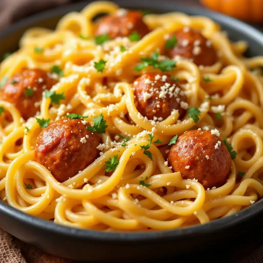 mummy meatball halloween pasta - featured image