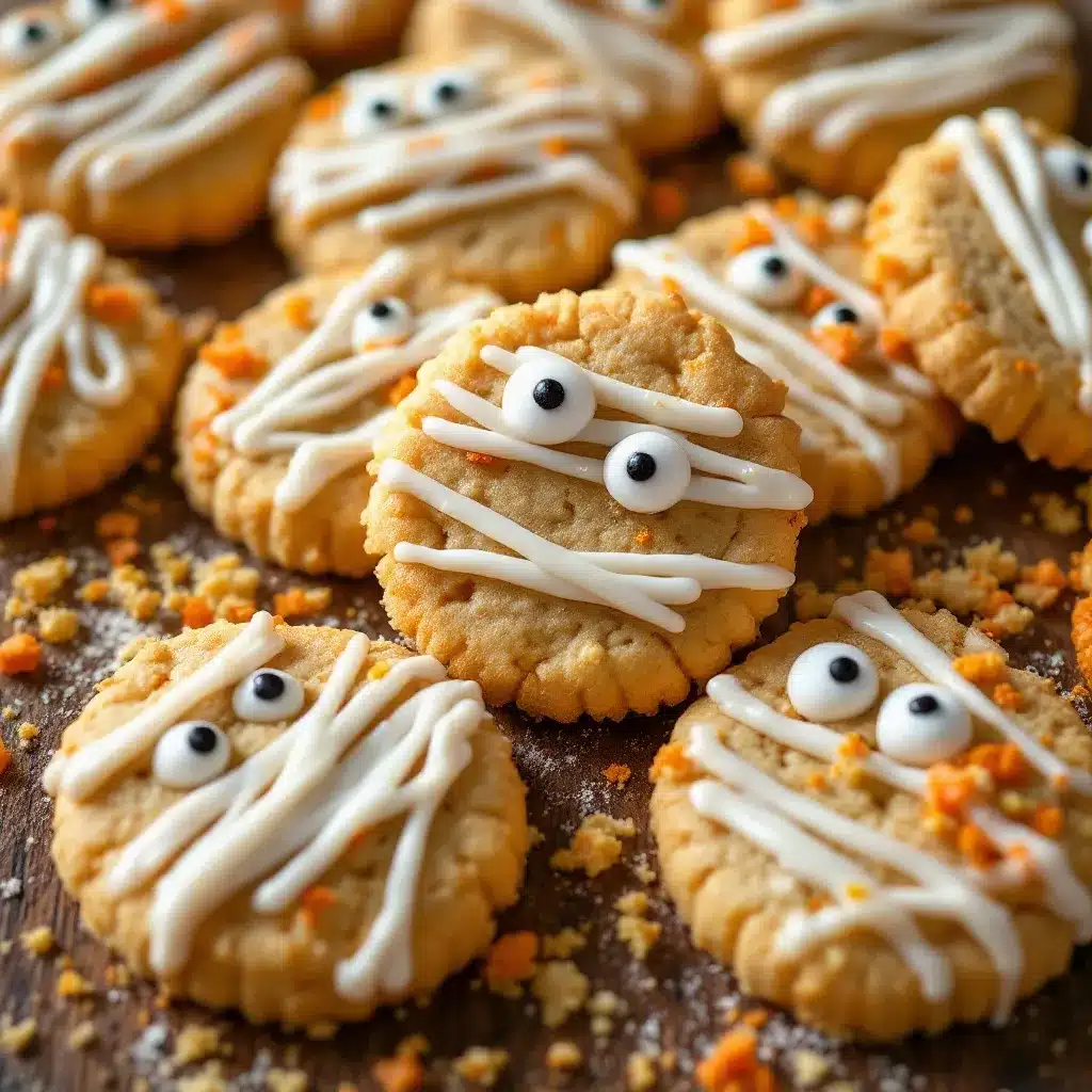 Mummy sugar cookies preparation steps