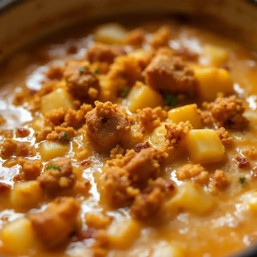 one-pot cheeseburger potato soup preparation steps