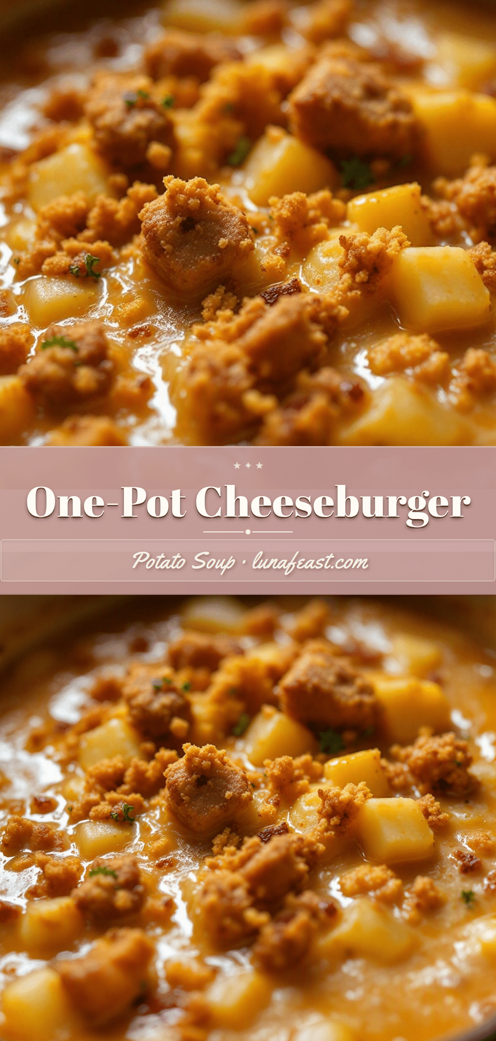 one-pot cheeseburger potato soup recipe