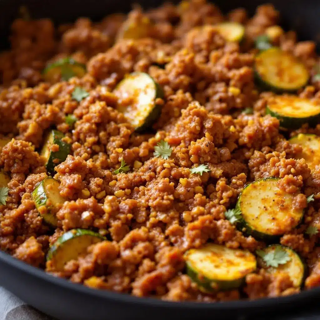 quick ground beef zucchini skillet - featured image