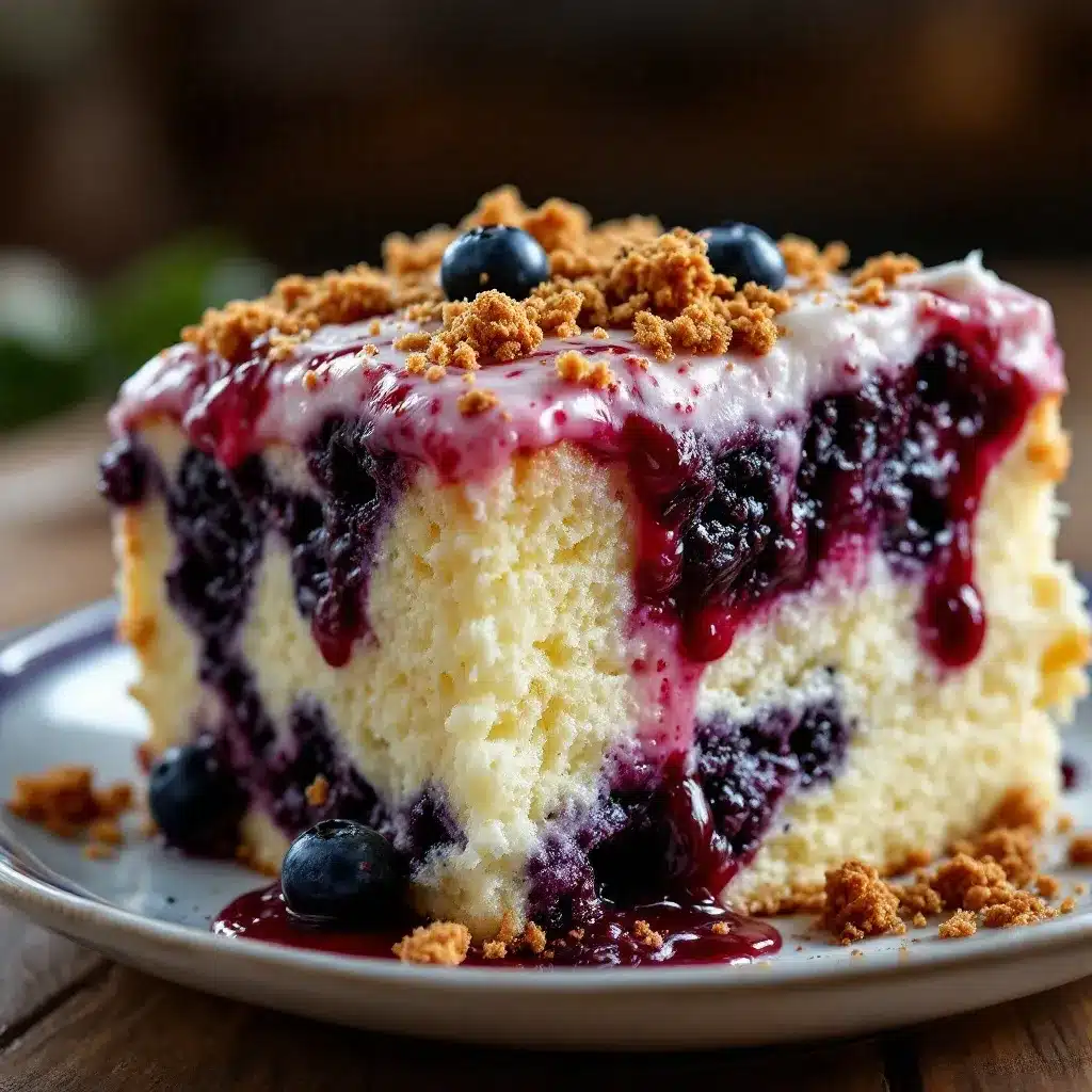 red white and blueberry icebox cake preparation steps