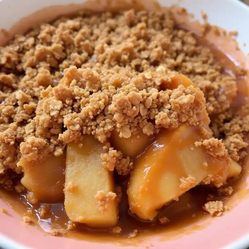 salted caramel apple crisp preparation steps