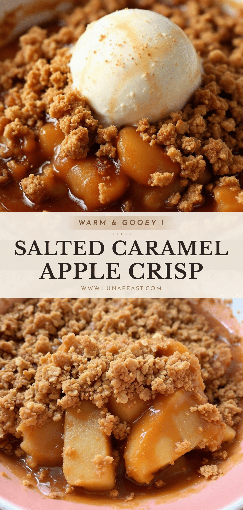 salted caramel apple crisp recipe