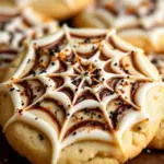 spiderweb halloween sugar cookies - featured image