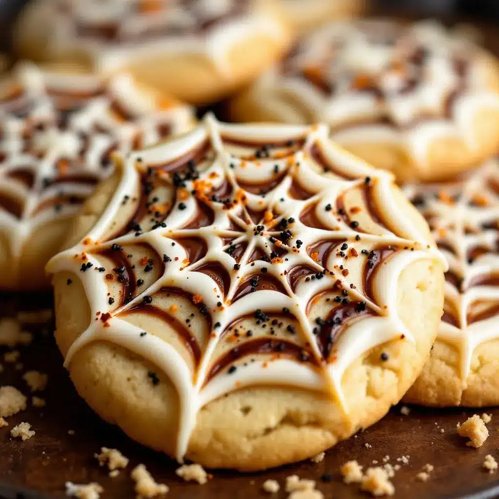spiderweb halloween sugar cookies preparation steps