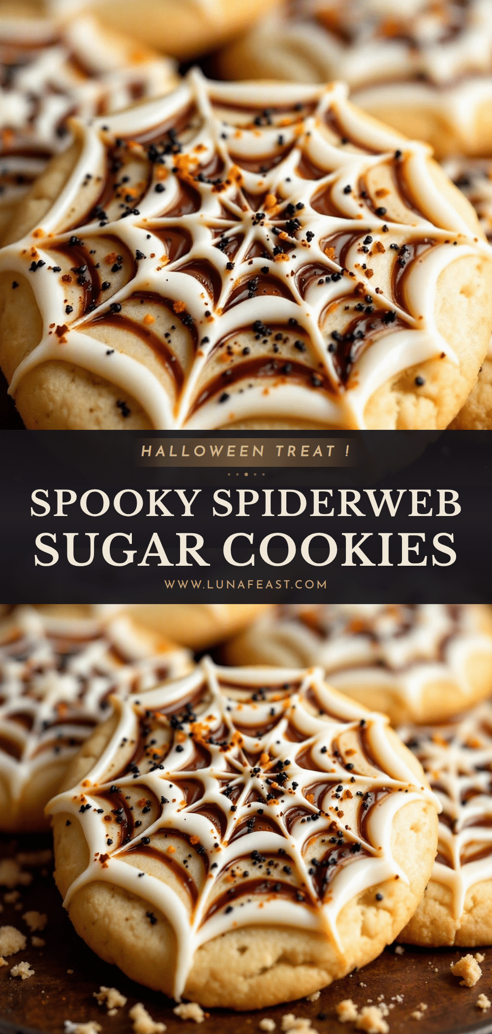 spiderweb halloween sugar cookies recipe