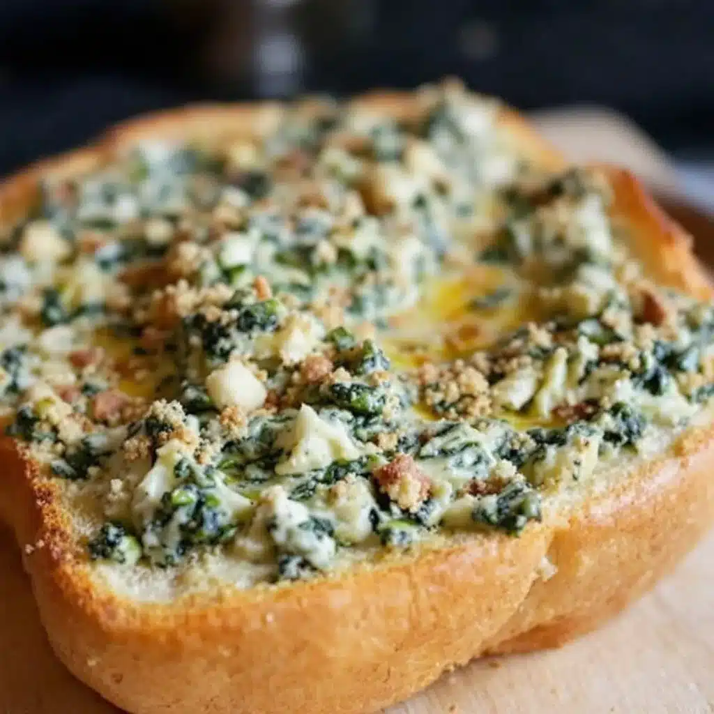 spinach artichoke dip football bread bowl - featured image