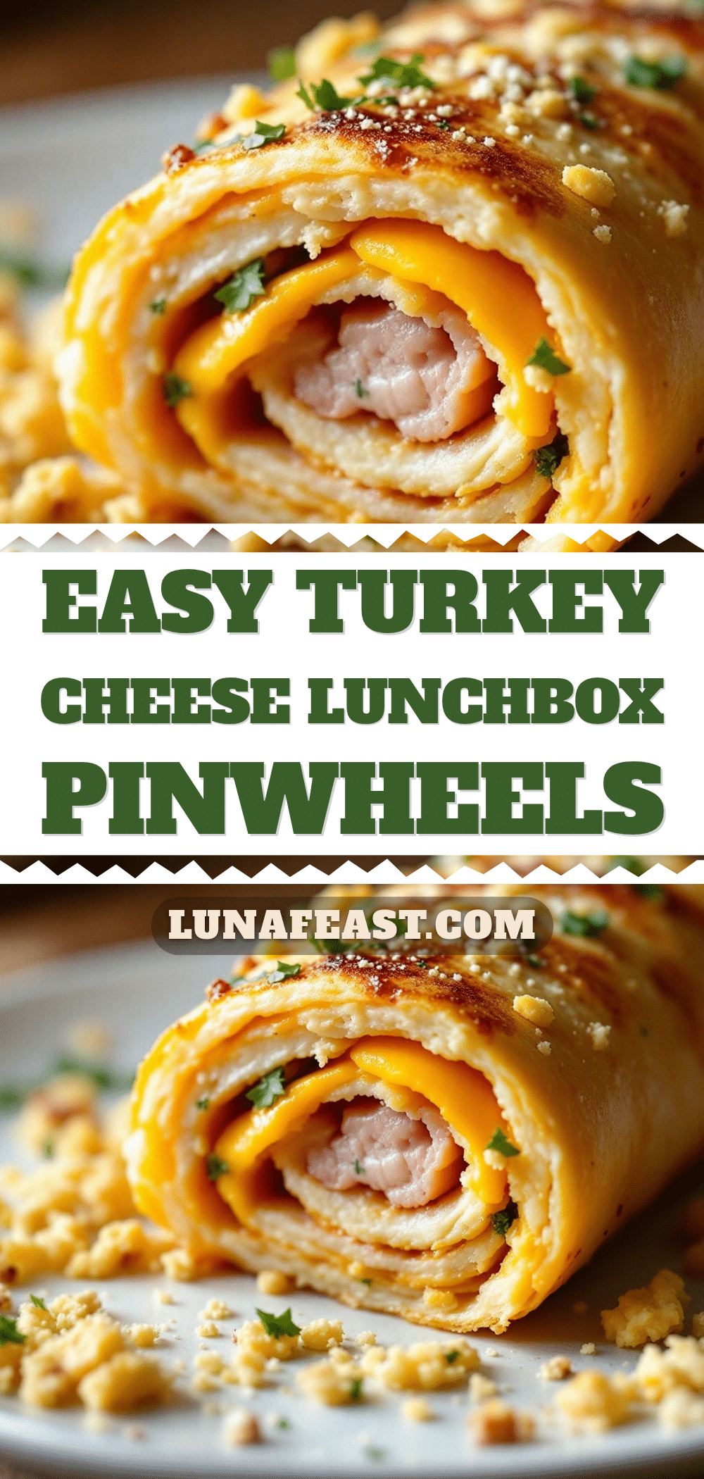turkey and cheese pinwheel roll-ups recipe