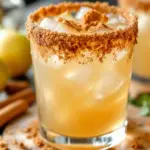 apple cider margarita with cinnamon rim - featured image