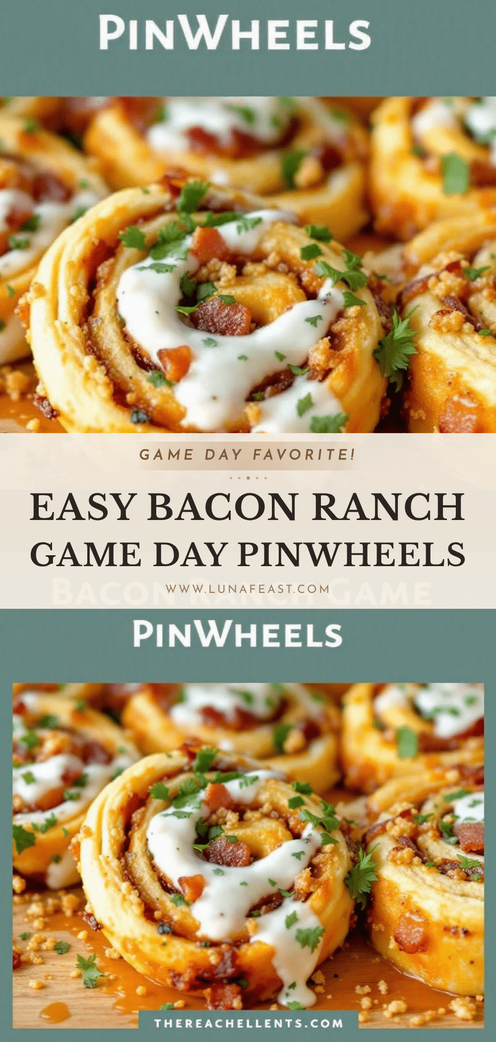 bacon ranch game day pinwheels recipe