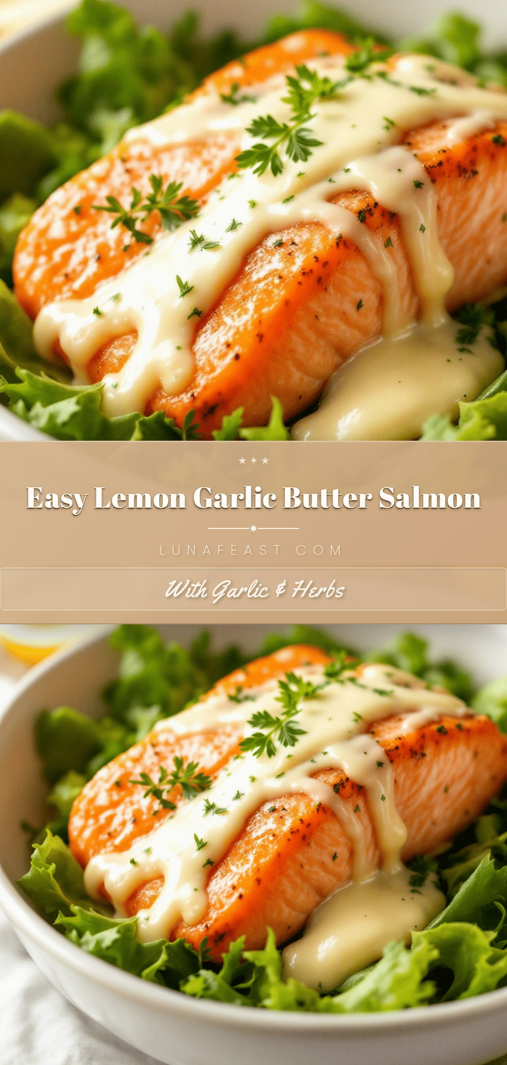 baked salmon with lemon garlic butter recipe