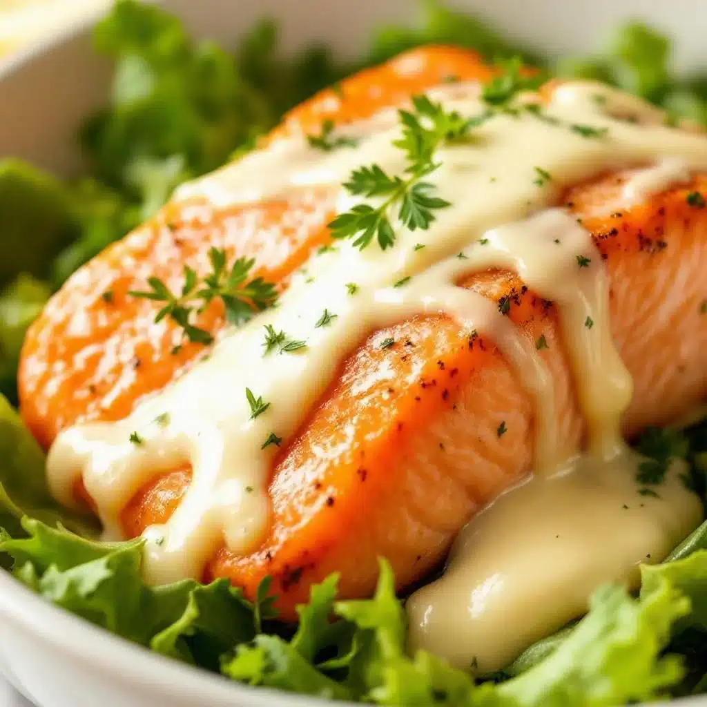 baked salmon with lemon garlic butter - featured image