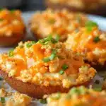 buffalo chicken dip football bites - featured image