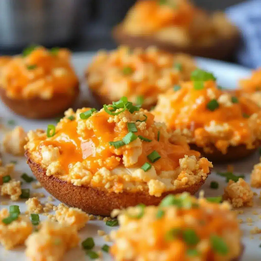 buffalo chicken dip football bites preparation steps