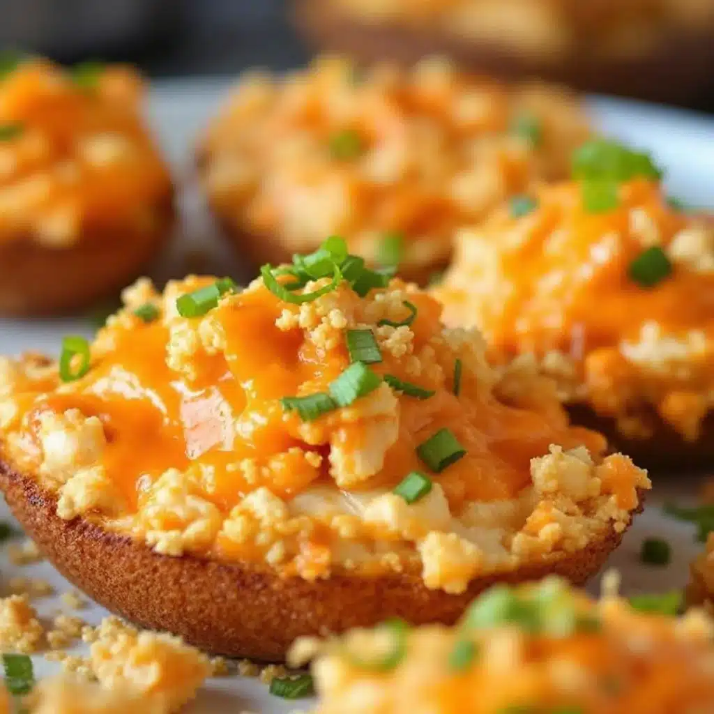 buffalo chicken dip football bites - featured image