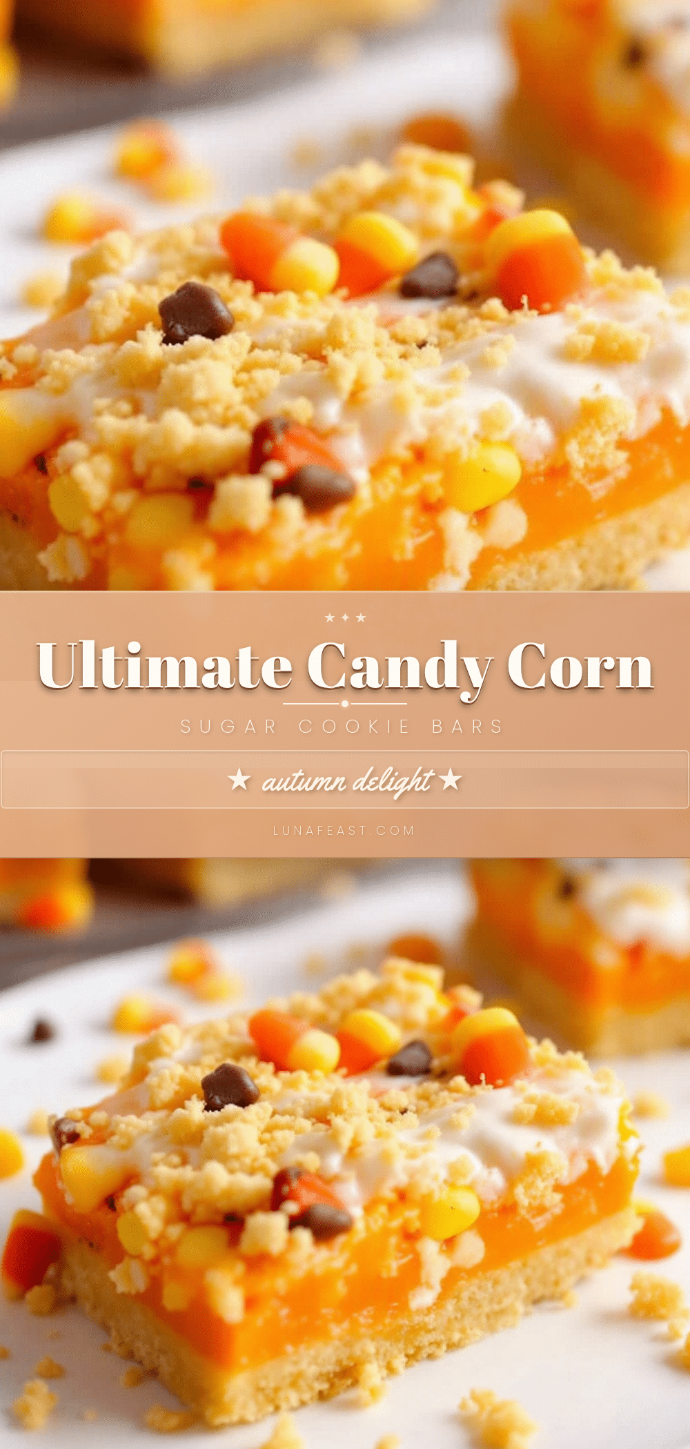 candy corn sugar cookie bars recipe