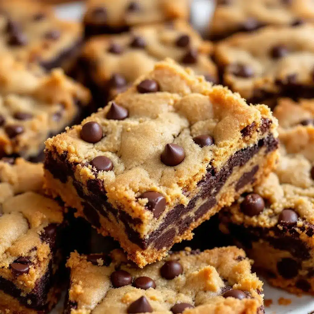 chewy gooey chocolate chip cookie bars preparation steps